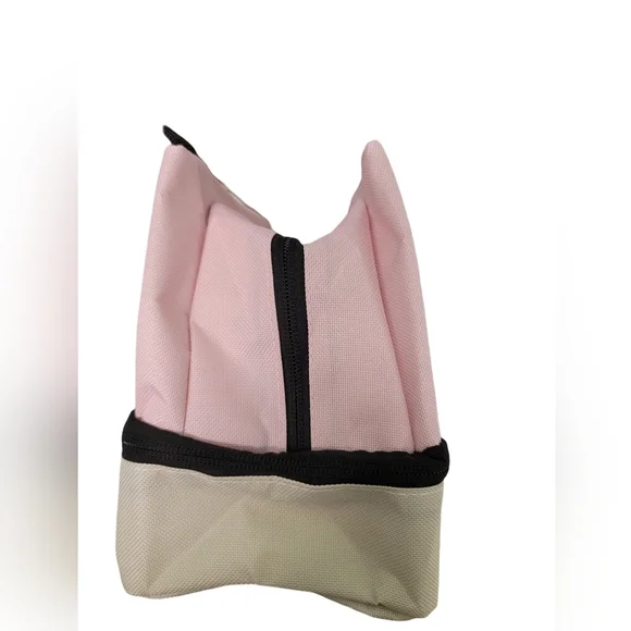 NWOT Hello Kitty Sanrio Pink and Khaki Insulated Lunch Bag Tote by Brivilas - Picture 3 of 5